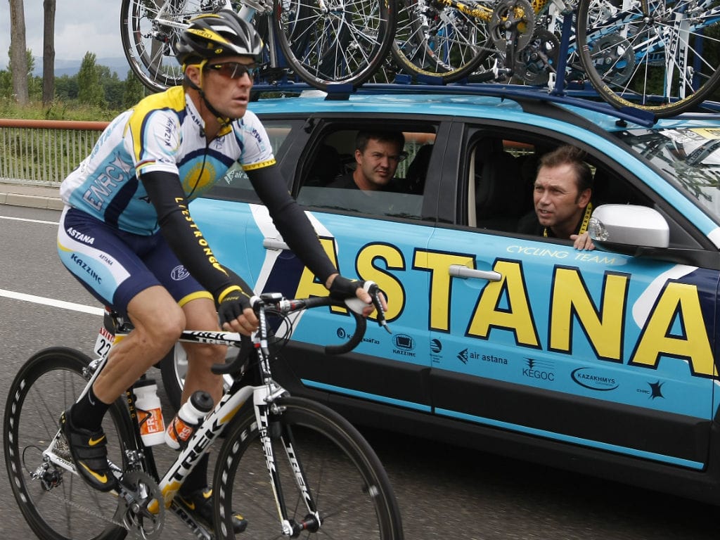 Lance Armstrong e Johan Bruyneel (Reuters)
