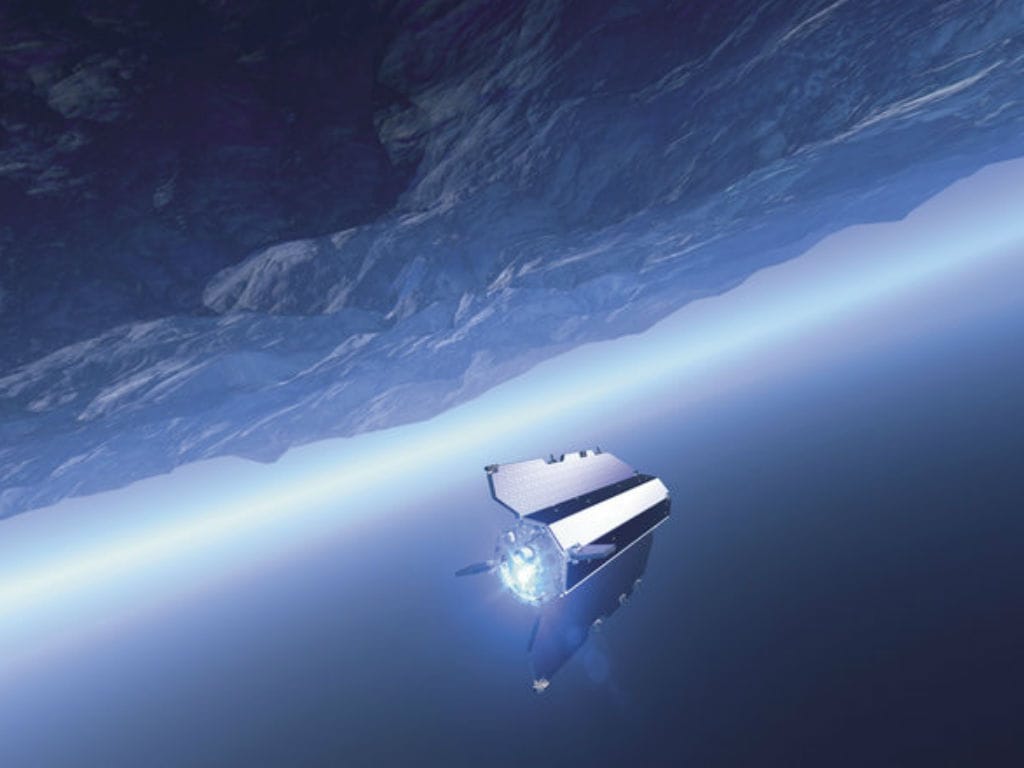 GOCE a caminho da Terra (Foto Divulgação ESA)