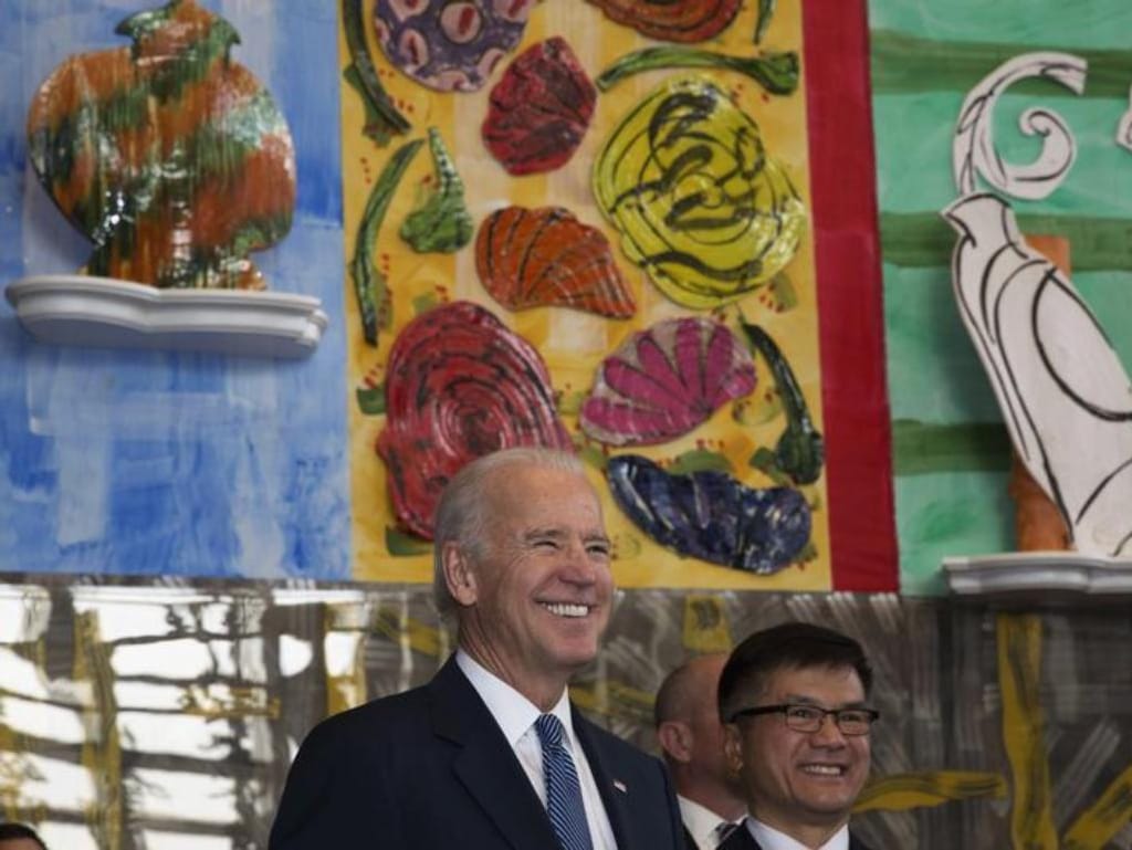 Joe Biden em Pequim [Reuters]