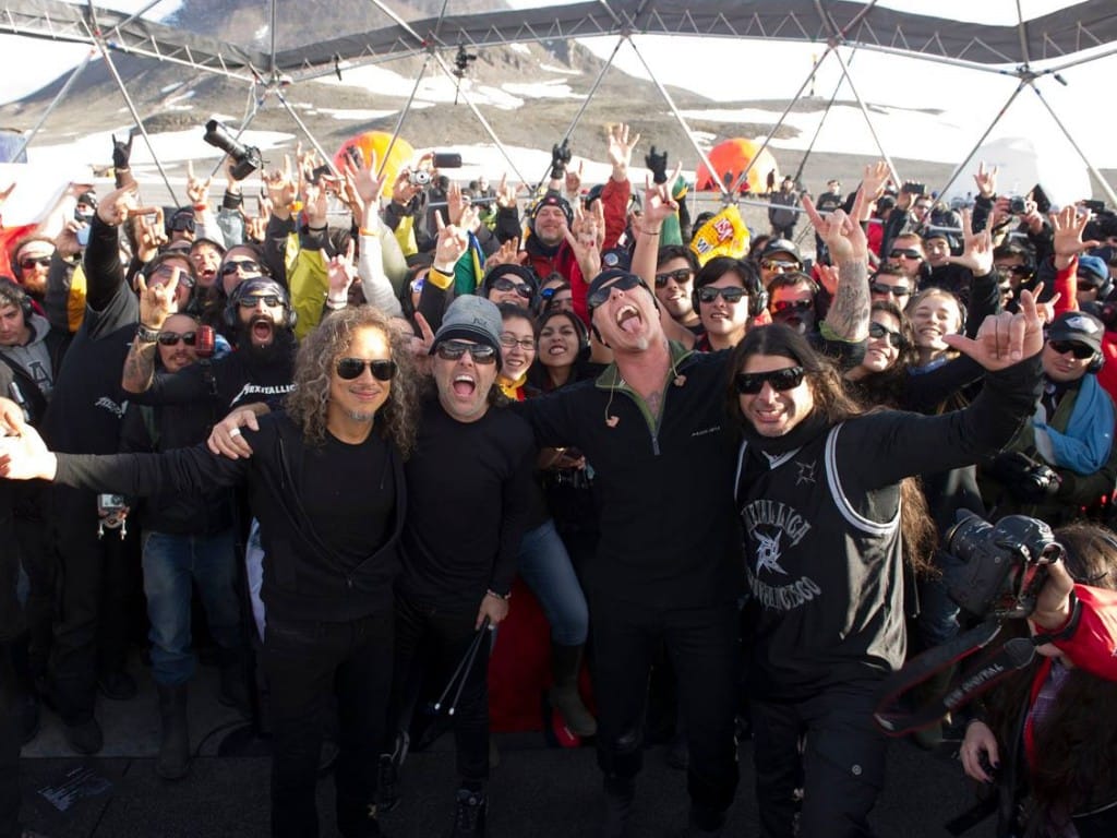 Metallica dão concerto na Antártida (foto: Ross Halfin)