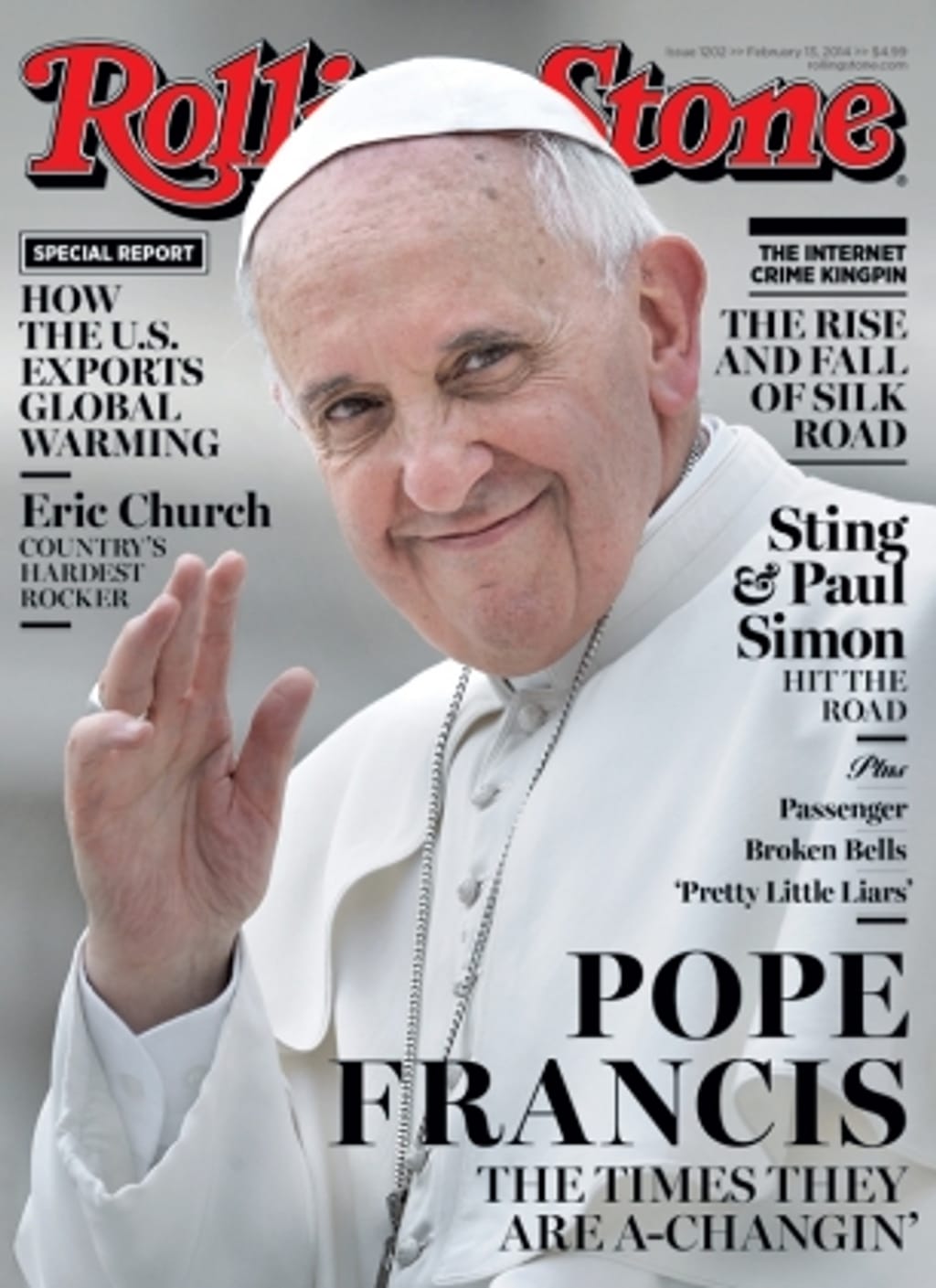 Papa na capa da Rolling Stone
