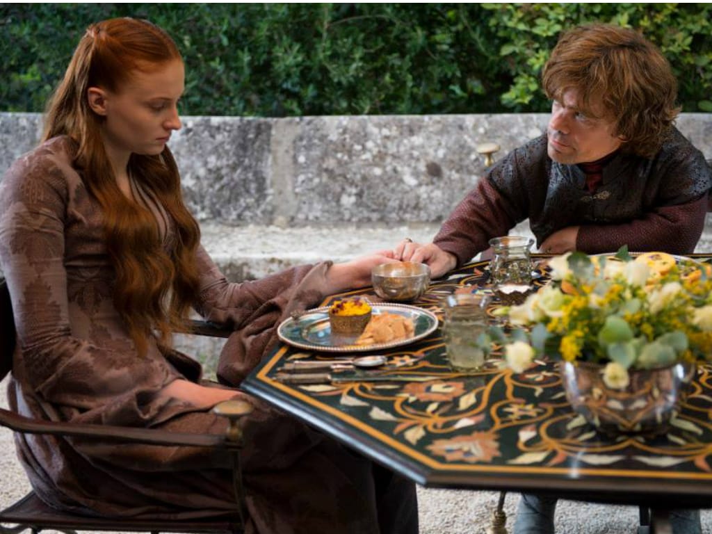 Sansa Stark e Tyrion Lannister - «Guerra dos Tronos» [Facebook]