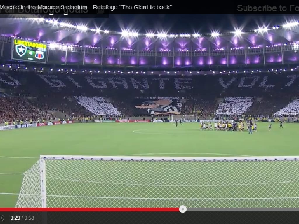 Mosaico dos adeptos do Botafogo