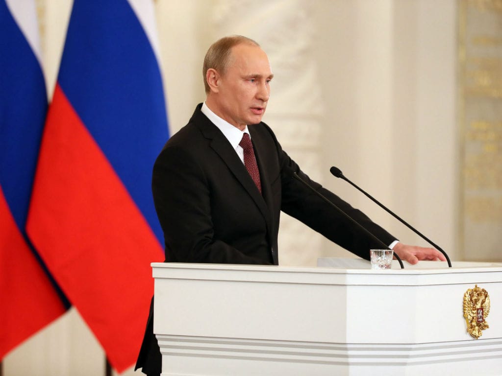«A Crimeia é parte da Rússia», afirmou hoje Putin (Lusa/EPA/SERGEI ILNITSKY)