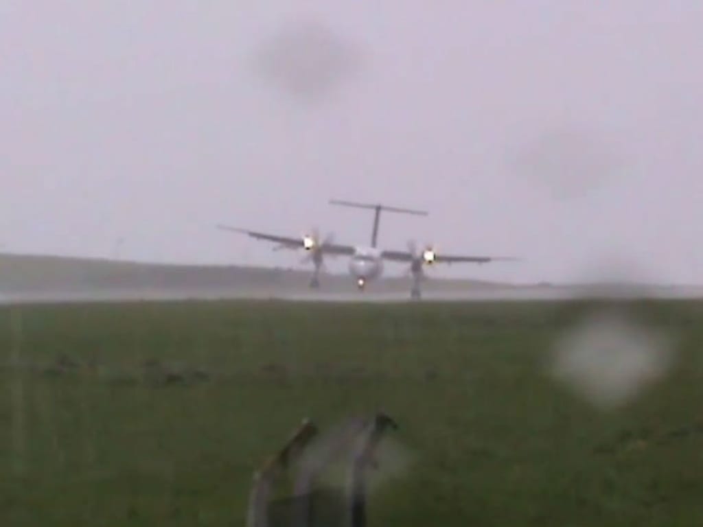 Vídeo mostra aterragem atribulada nos Açores