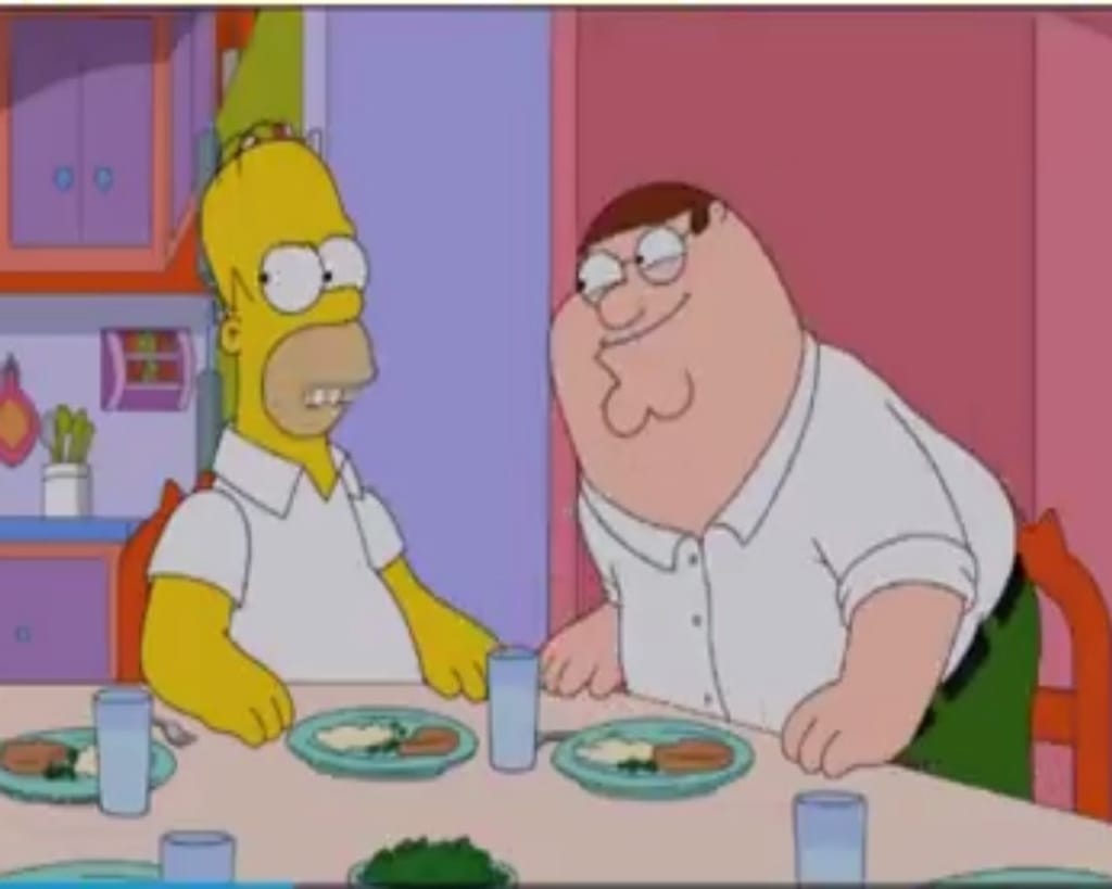 Episódio especial «The Simpsons Guy» é marcado pelas referências às semelhanças entre as duas séries de animação (YouTube)