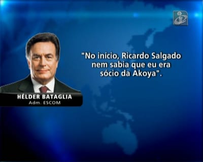 Hélder Bataglia: «Acharia estranho receber prenda de 14 milhões» - TVI