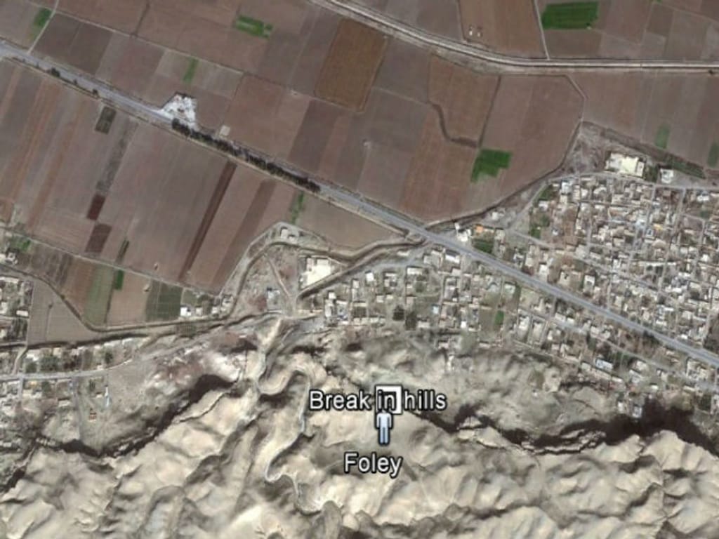 Britânico afirma ter descoberto as coordenadas do local onde James Foley foi decapitado (Reprodução / Bellingcat.com)