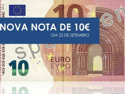 Nova nota de 10 euros em circulação amanhã - TVI