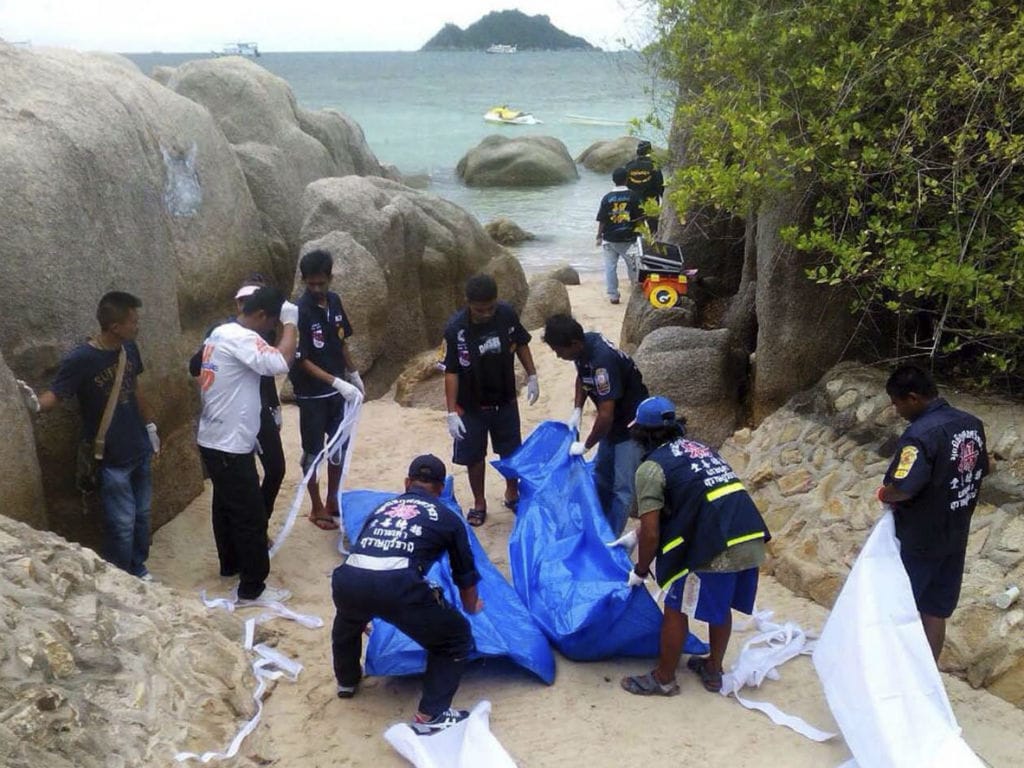 Dois britânicos mortos em praia da Tailândia [Foto: EPA]