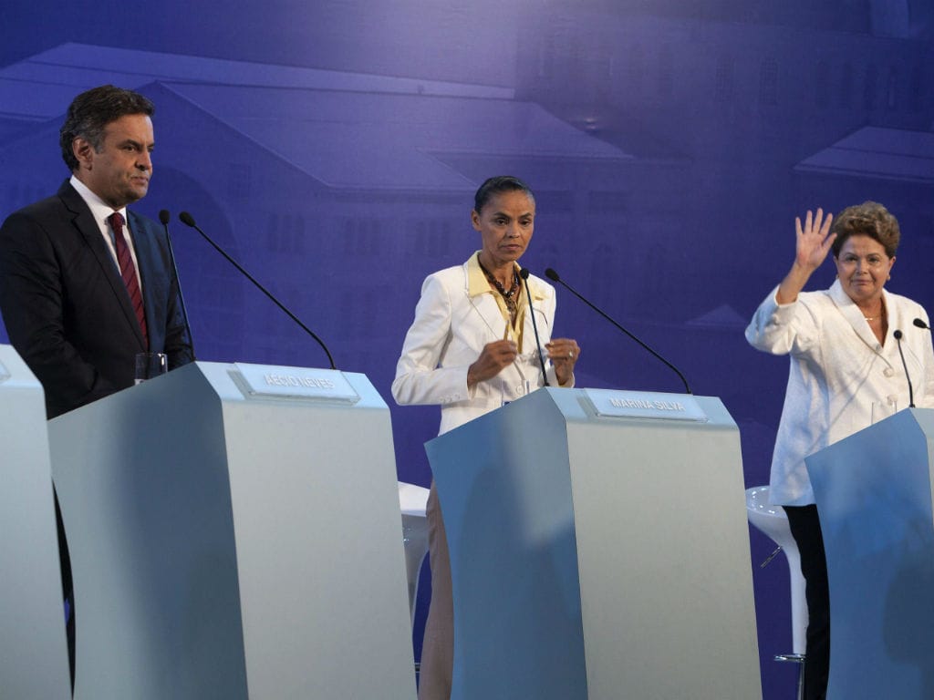 Aécio Neves, Marina Silva e Dilma Rousseff [Foto: EPA]