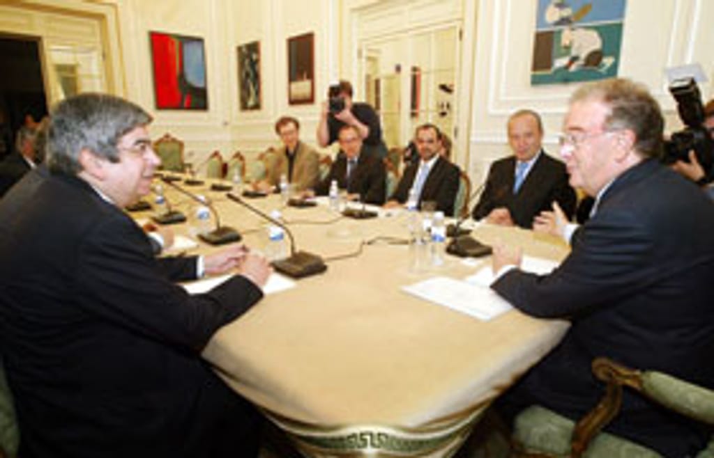 Os líderes partidários reuniram com Jorge Sampaio