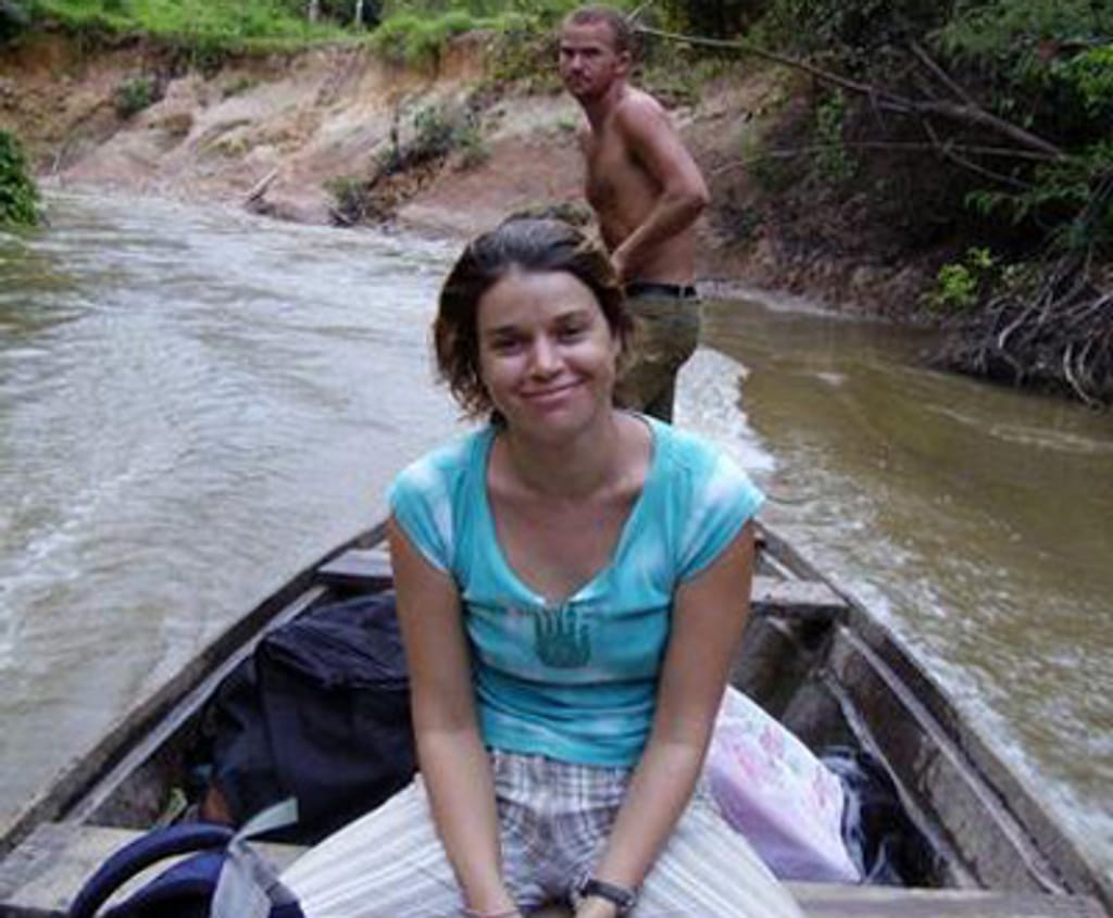 Vanessa Sequeira na Amazónia (Imagem cedida pelo blog de Altino Machado)