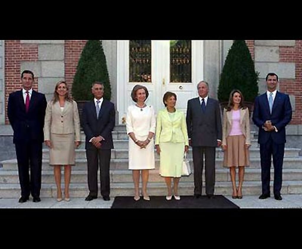 Família Real Espanhola com Cavaco Silva
