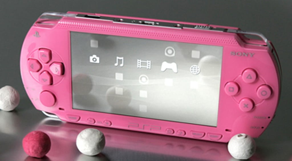PSP cor-de-rosa para as meninas