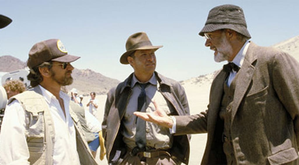 Steven Spielberg, Harrison Ford e Sean Connery
