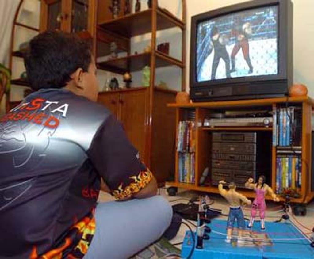 Crianças viciadas em wrestling (foto João Relvas/Lusa)