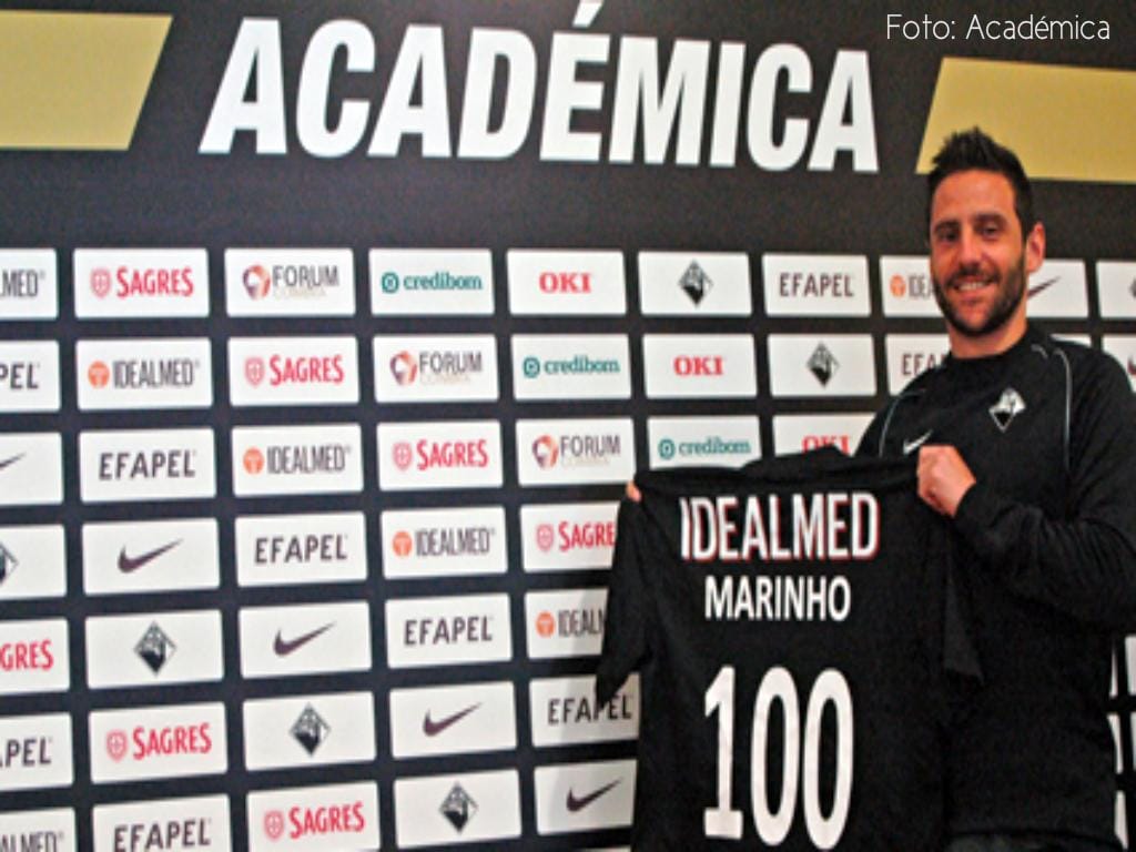Marinho cumpriu 100 jogos pela Académica