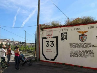 Muro degradado dá lugar a tributo ao Benfica - TVI
