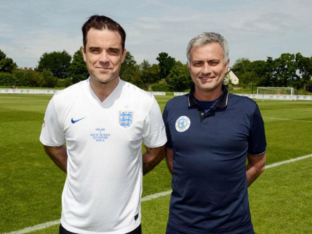 Robbie Williams e Mourinho