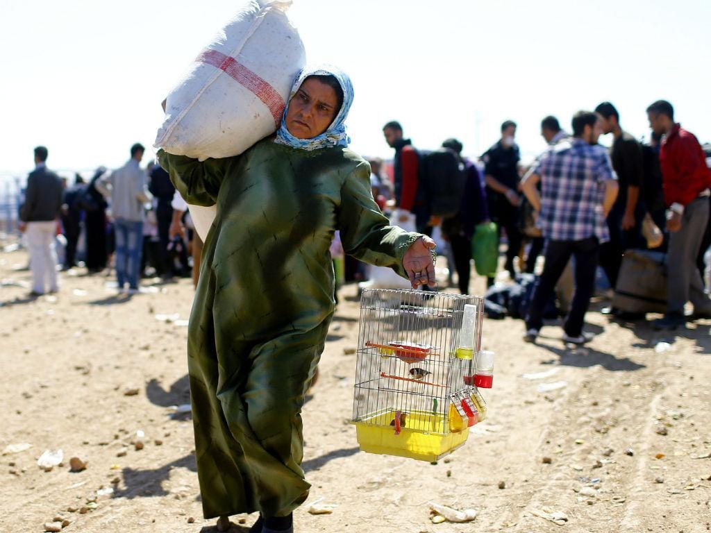 Refugiados sírios na fronteira com a Turquia (EPA/LUSA)