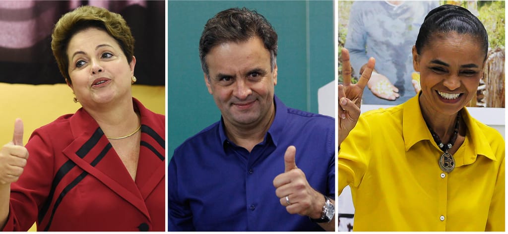 Candidatos às presidenciais do Brasil (Reuters)