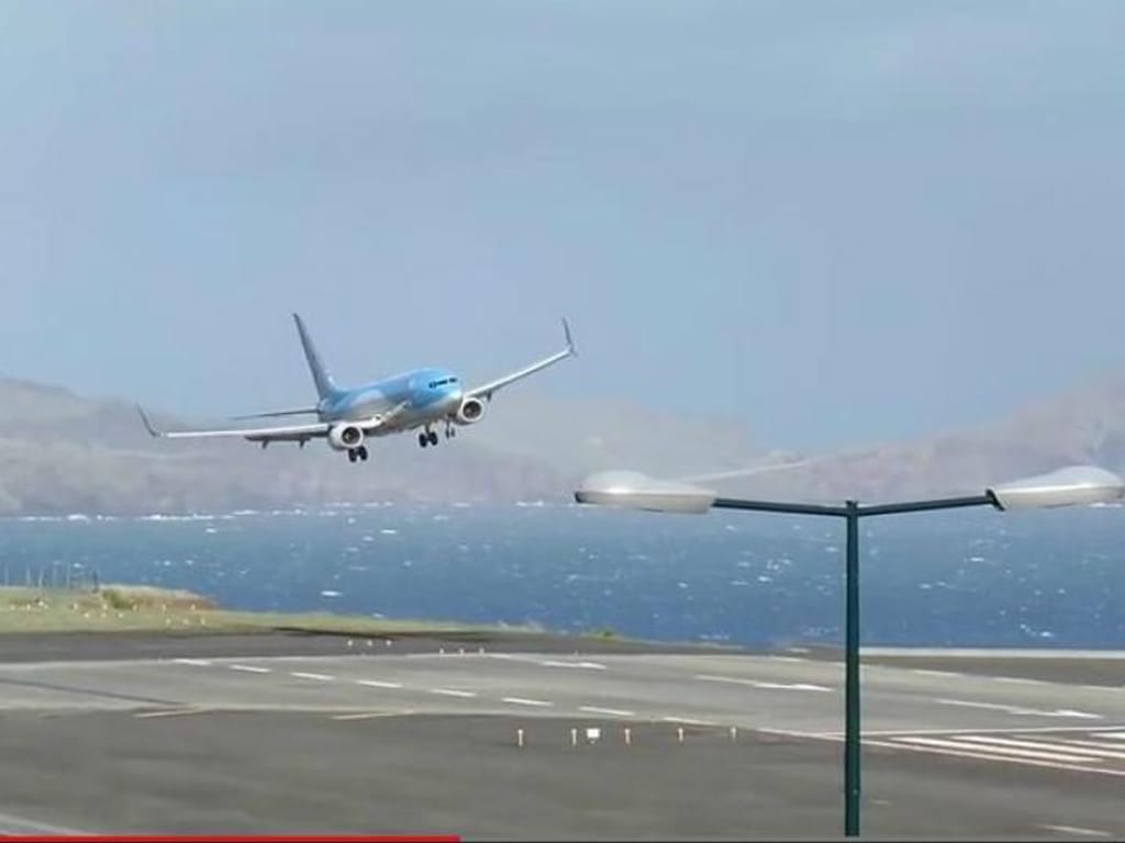 Avião aterra na Madeira