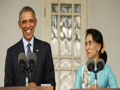 Obama e Suu Kyi: um abraço entre dois Nobel da Paz - TVI