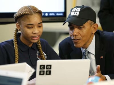 Obama, o primeiro Presidente dos EUA a escrever código informático - TVI