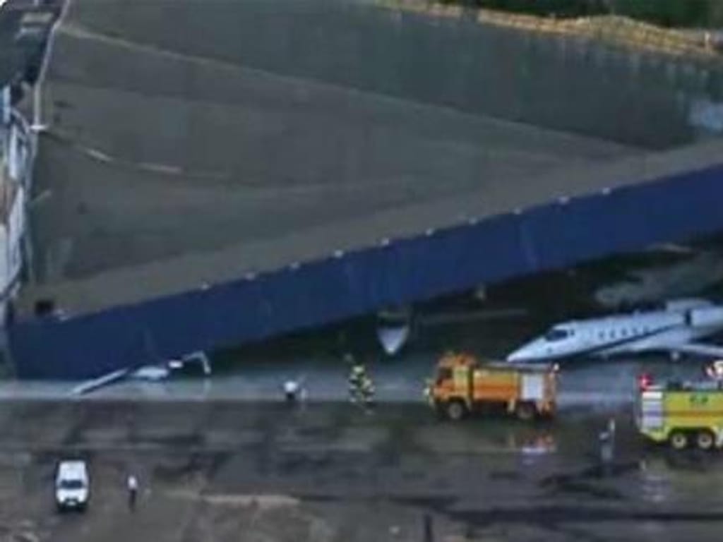 Temporal causa queda de teto do Aeroporto em São Paulo