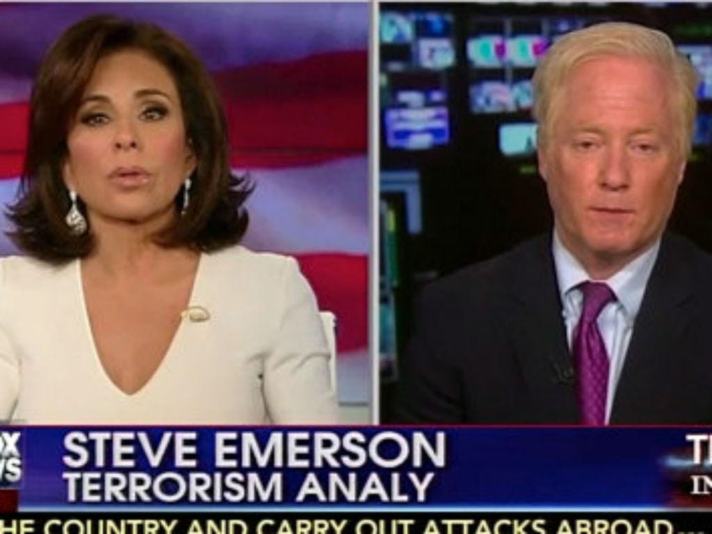 Fox News: Jeanine Pirro e Steve Emerson (Reprodução Youtube)