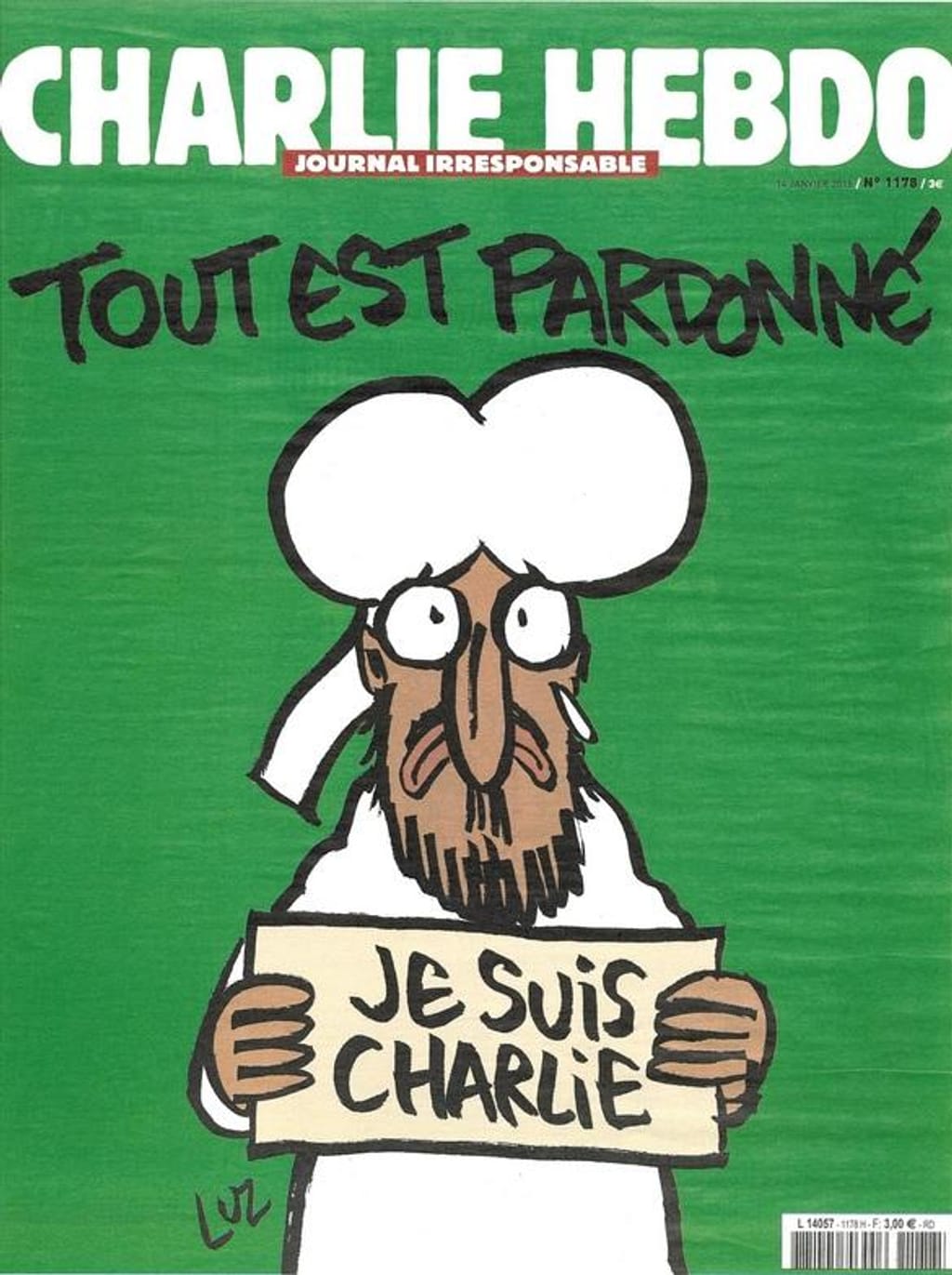 Capa do primeiro número do Charlie Hebdo após o ataque