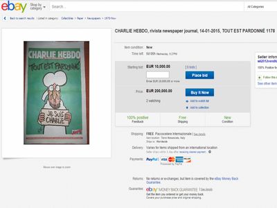 «Charlie Hebdo» já vale 200 mil euros no eBay - TVI