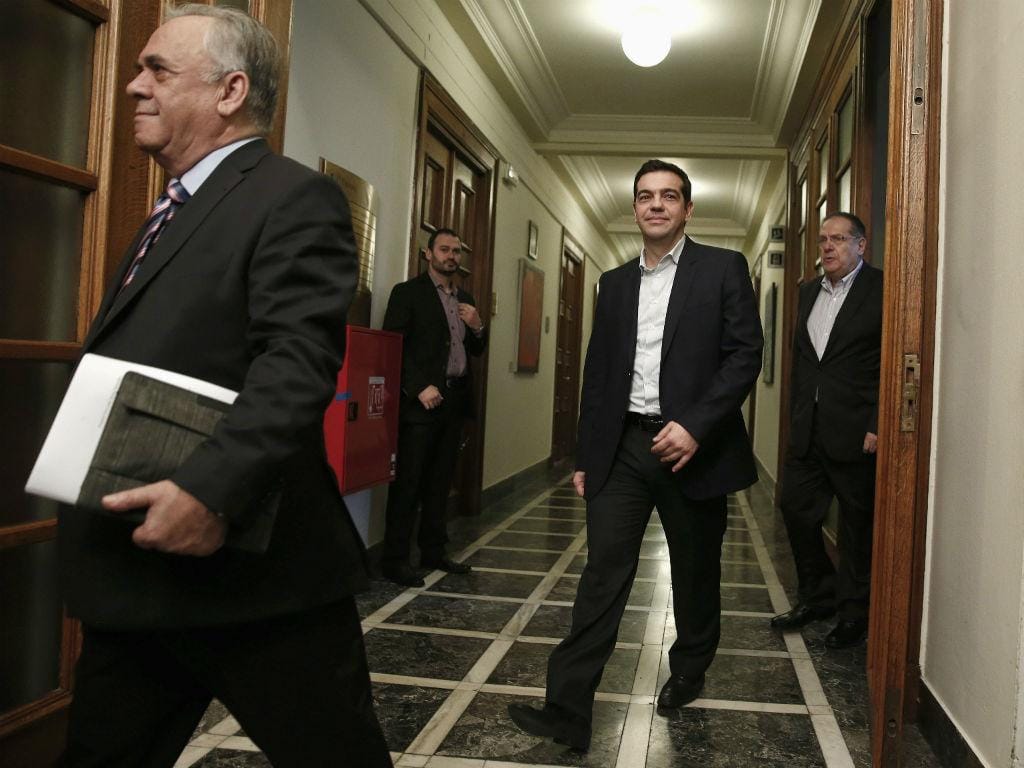 PM Alexis Tsipras com vice-primeiro-ministro Yannis Dragasakis (Reuters)