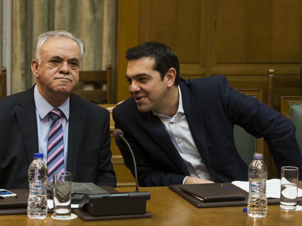 Alexis Tsipras com Yannis Dragasakis  (Reuters)
