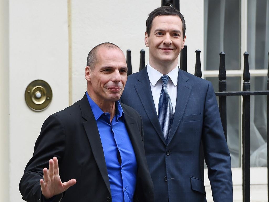 Yanis Varoufakis e George Osborne [LUSA]