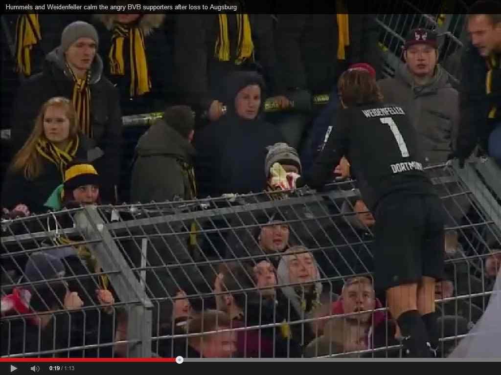 Jogadores tentam acalmar adeptos do Dortmund