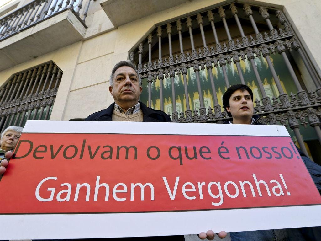 Manifestação dos lesados em papel comercial do BES (João Relvas/Lusa)