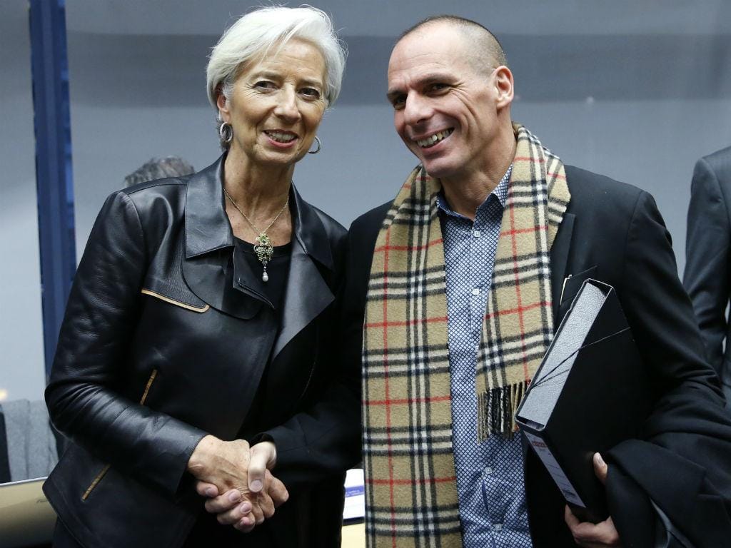 Varoufakis e Lagarde [REUTERS]