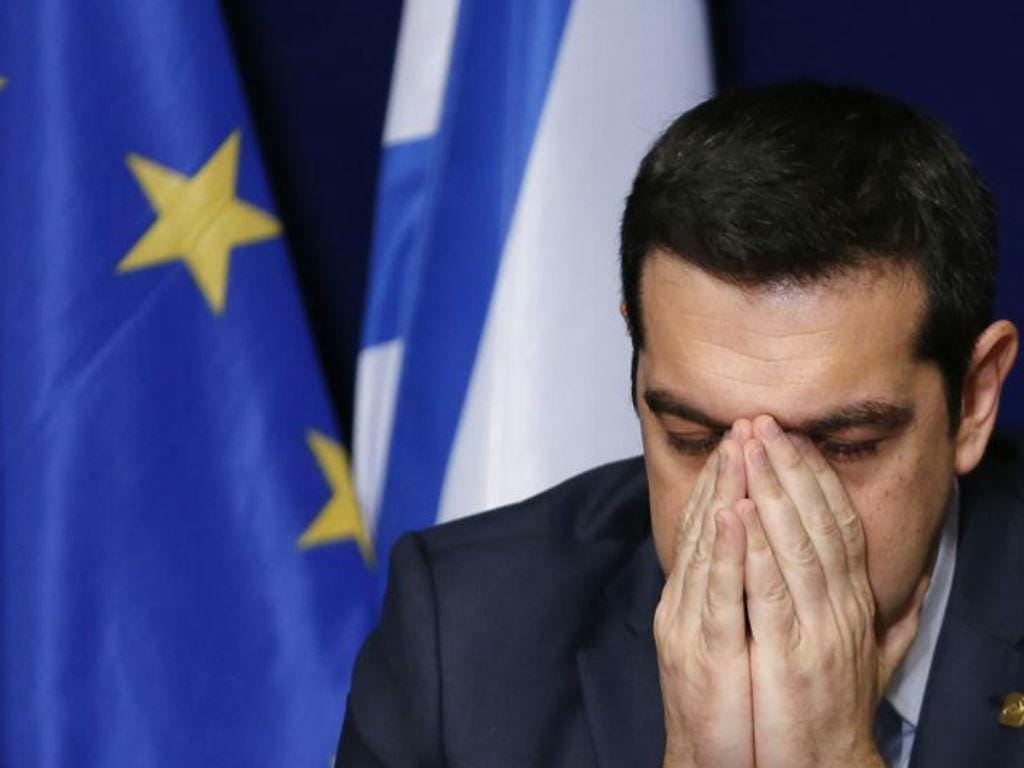 Alexis Tsipras no fim do Conselho Europeu. Grécia e Eurogrupo vão iniciar trabalhar técnico antes do acordo. [REUTERS/Francois Lenoir]