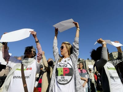 TAP: 70 anos assinalados com protesto contra privatização - TVI