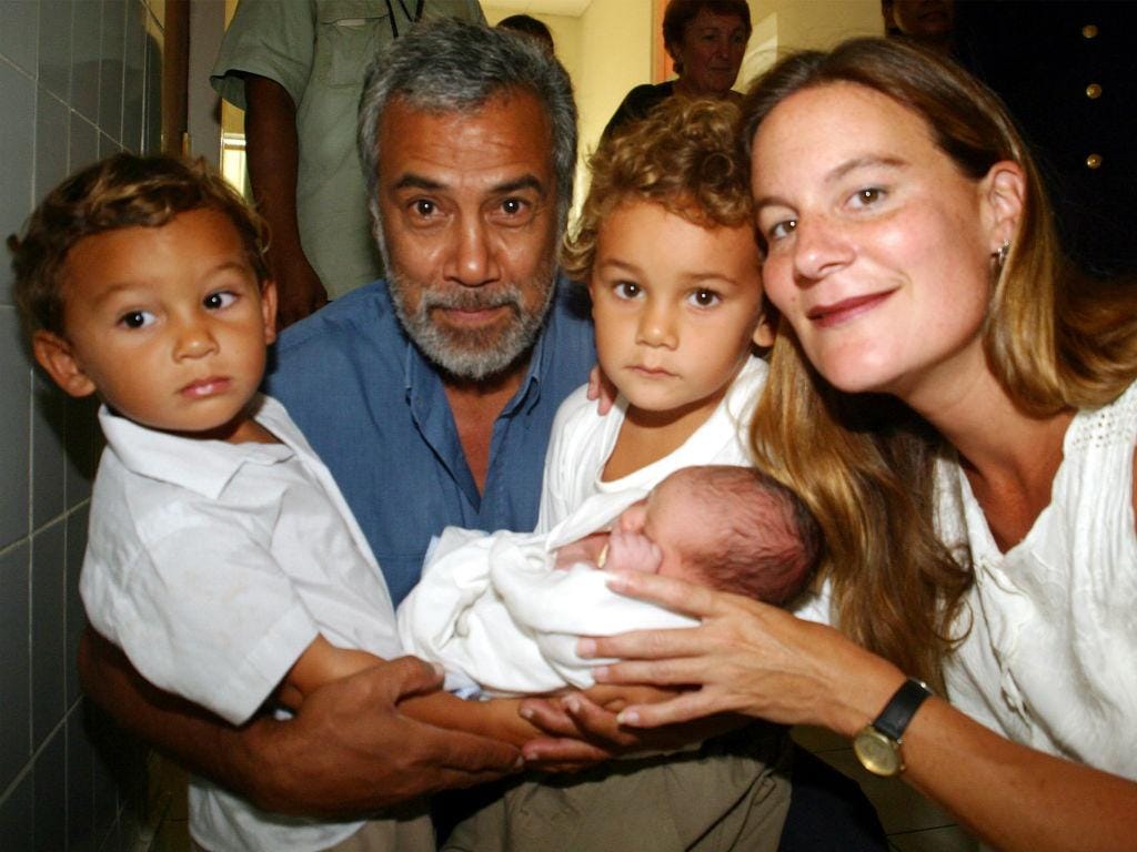 Xanana Gusmão com a mulher, Kirsty Sword, e os filhos (REUTERS) 