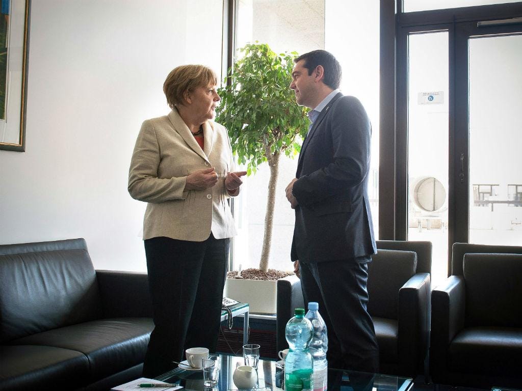 Angela Merkel e Alexis Tsipras [Lusa/EPA]