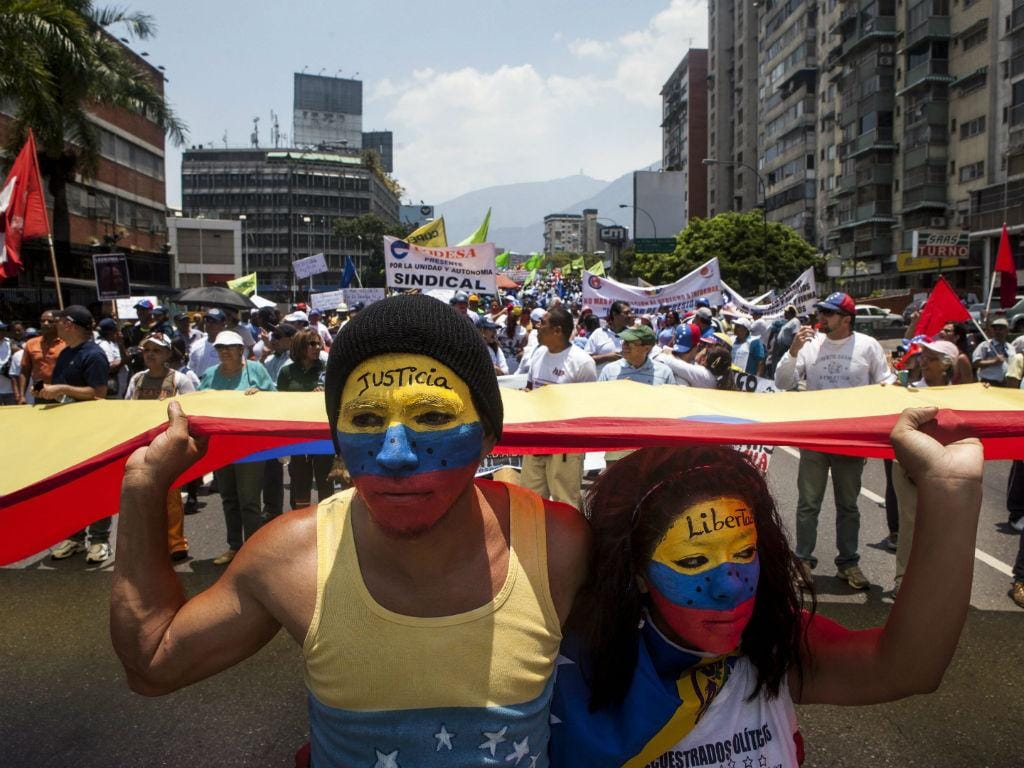 O 1.º de Maio na Venezuela [Lusa]