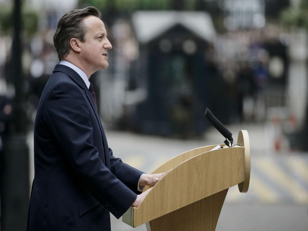 O discurso de David Cameron após a vitória dos Conservadores nas eleições do Reino Unido [Foto: Reuters]