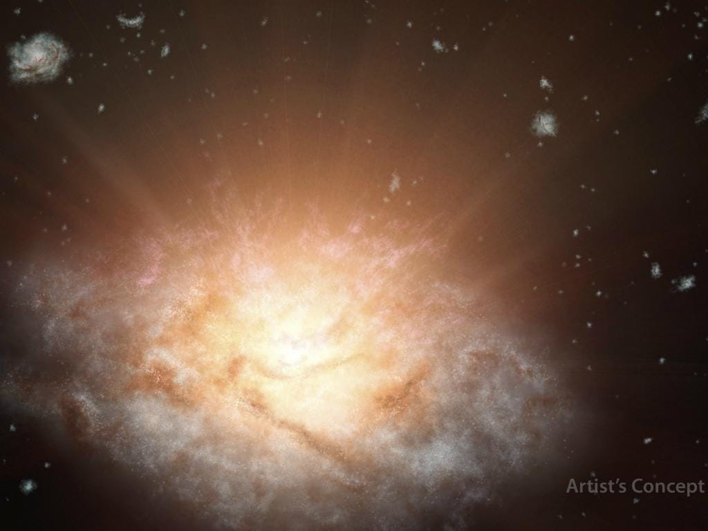 Decorberta a galáxia mais luminosa (Foto: NASA)