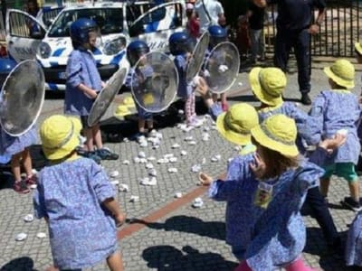 Portalegre: Dia da Criança simula motim e carga policial - TVI