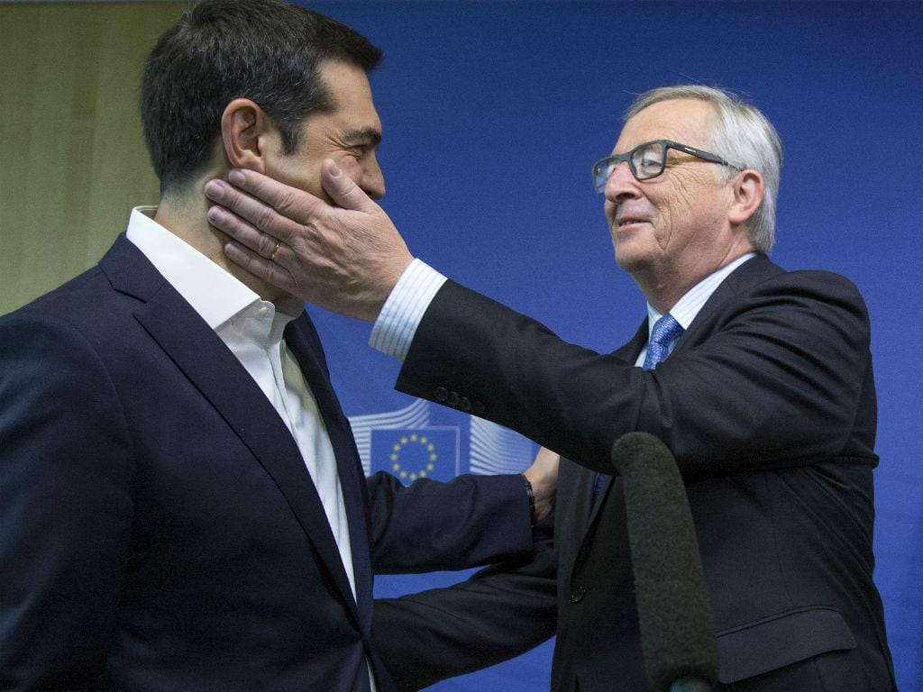 Tsipras e Junker (Reuters)