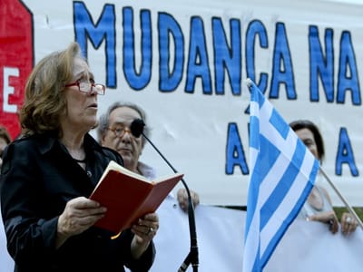 Concentração em Lisboa defende o "Oxi" no referendo da Grécia - TVI