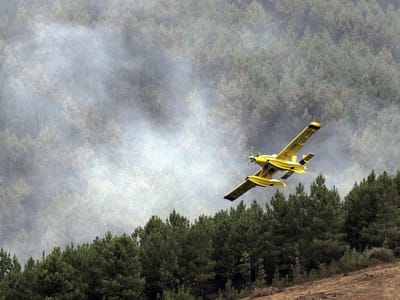 Acidente com helicóptero de combate a fogos faz dois feridos - TVI